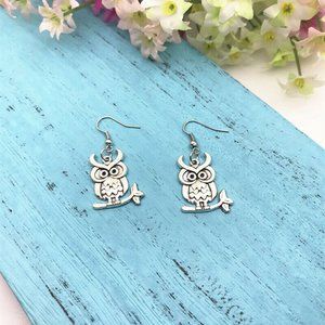 Owl Silver Earrings
